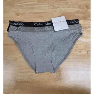 Calvin Klein Motive Cotton 2 Pack Bikini Panty Black/Gray Heather S